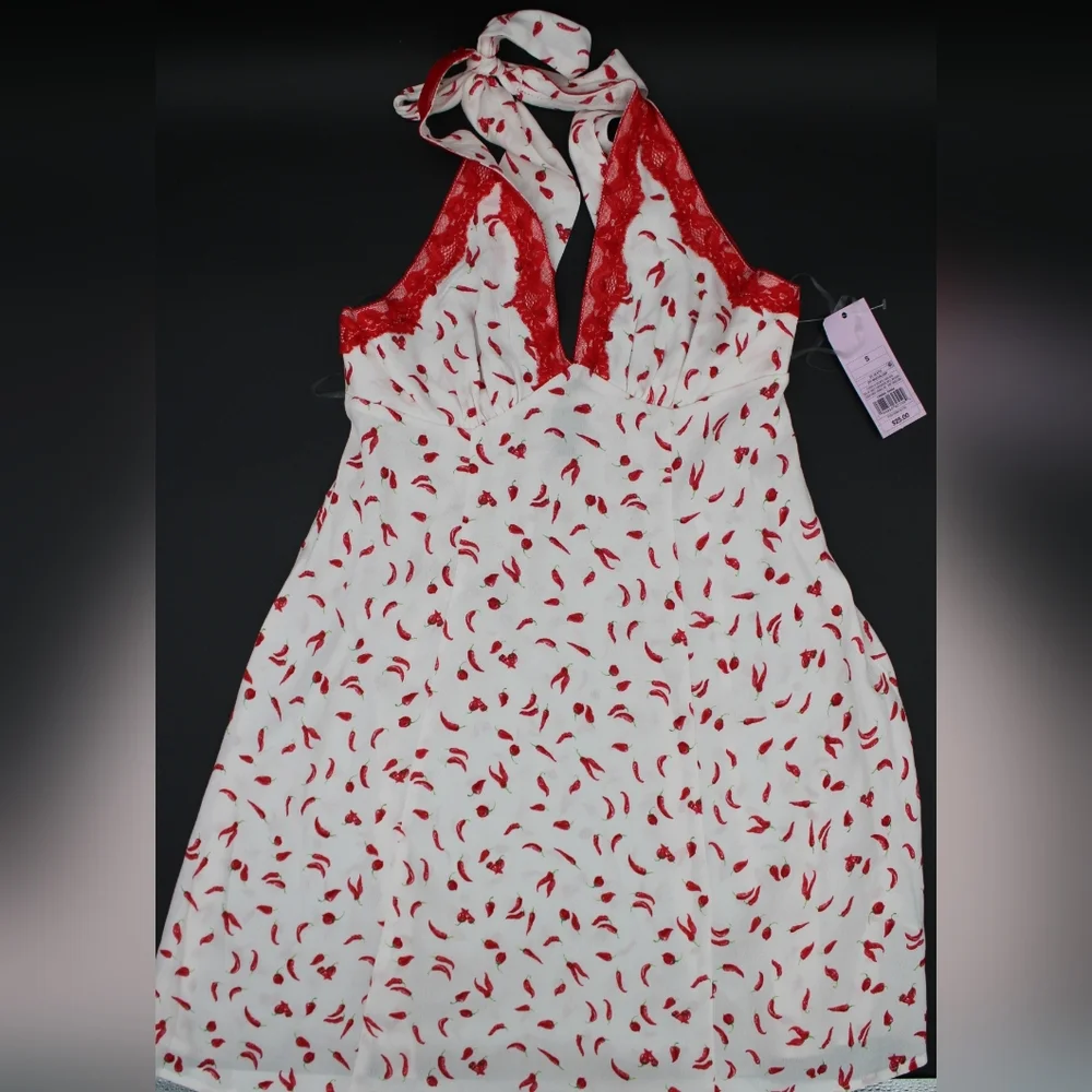 NWT Wild Fable Chili Pepper Halter Mini Dress – Size S or M - Picture 4 of 11